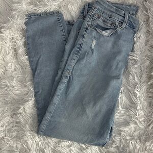 Good American Light Blue Straight Leg Jeans